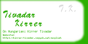 tivadar kirrer business card